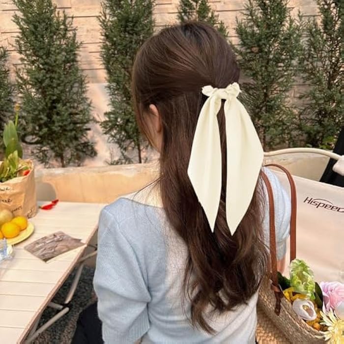 LAOTIDui 12Pcs Scrunchies for Women,Hair Bows for Girls,Satin Scrunchies,Silk Scrunchies,Hair Scrunchies for Women's Hair,Knotted Ribbon Hair Ties,Cute Hair Ties,Hair Scarf Scrunchies（mixed colours） - Image 4